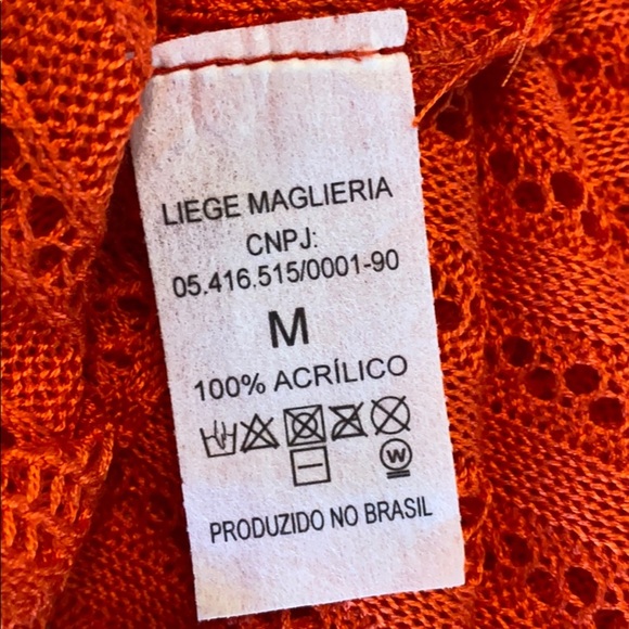 Woman knit blouse size M orange - Picture 9 of 10